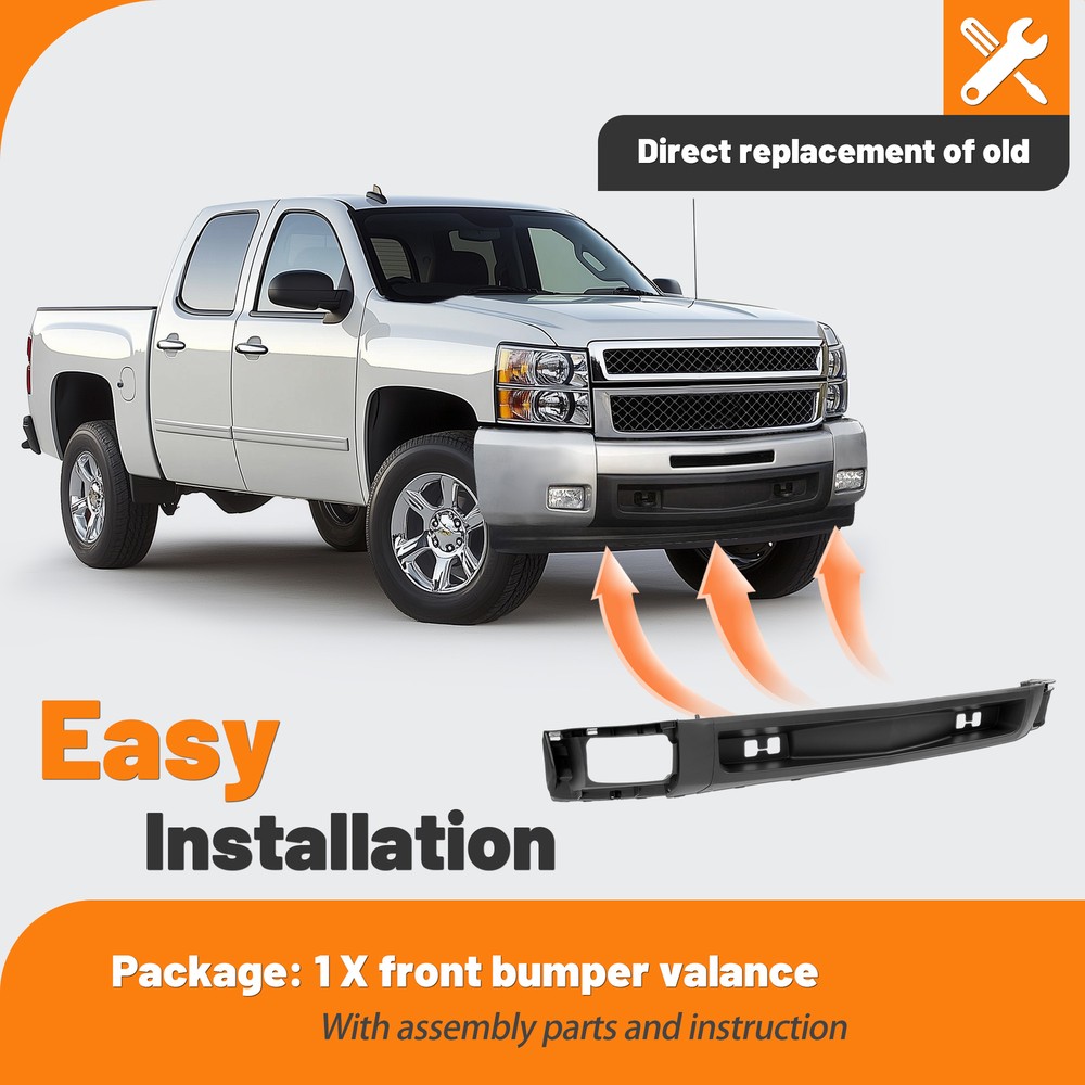 For Chevy Silverado 1500 2007-2013 Front Bumper Lower Valance Air Deflector