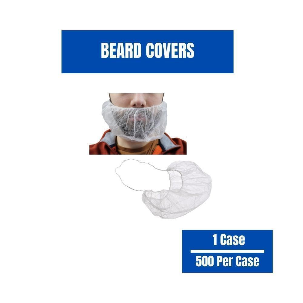 Disposable Beard Cover White Beard Cover, Single Loop, Polypropylene, 500 Pieces