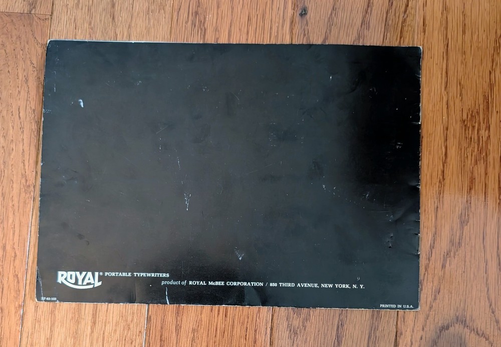 Your New Royal Custom Typewriter Booklet