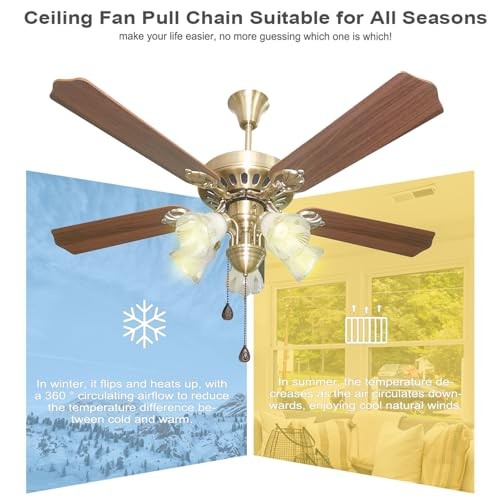 4 Pack Bronzed Ceiling Fan Pull Chain Extension, 12 Inches Classic Drop Shaped