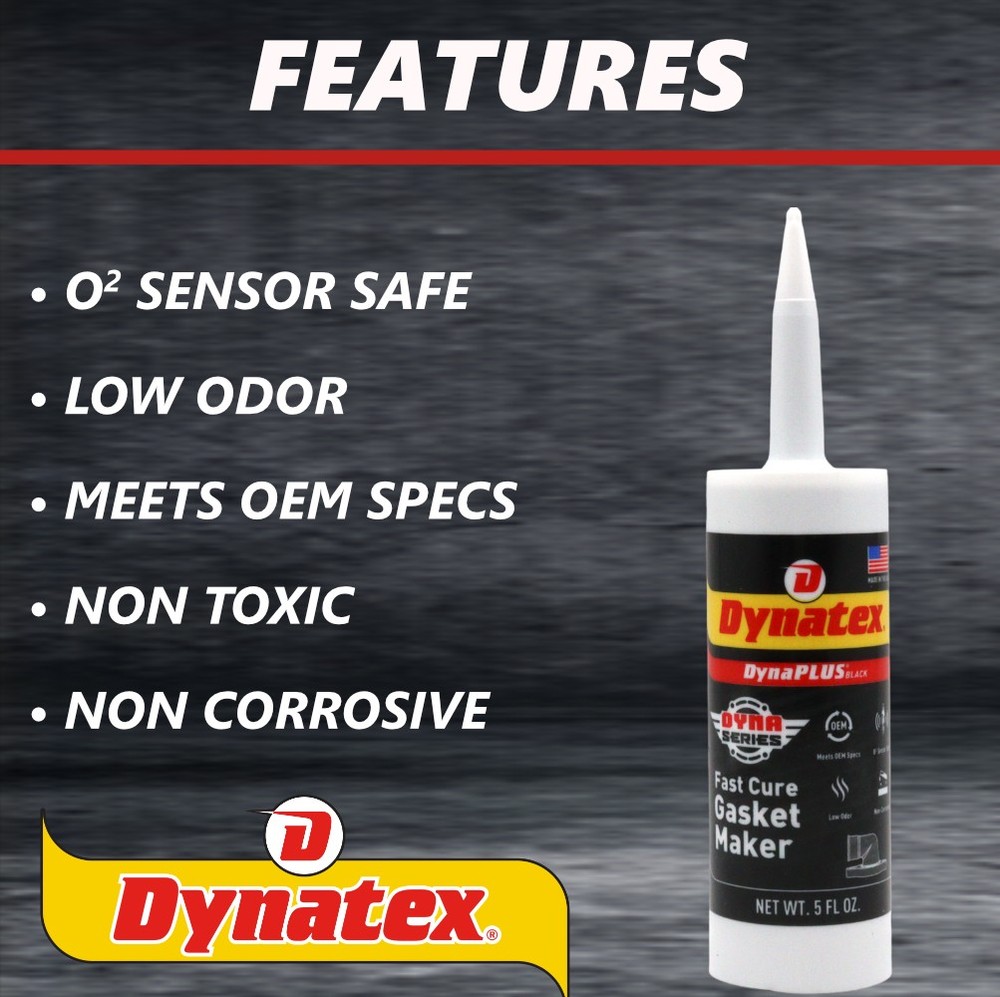 Dynatex DynaPlus Fast Cure Gasket Maker 5 oz Sensor Safe & Low Odor (2-Pack)