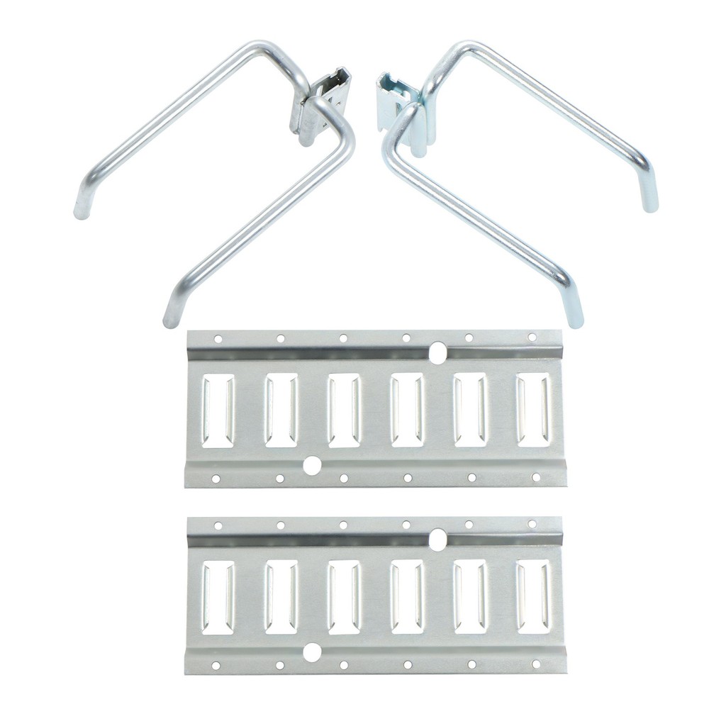 Labwork E-Track Storage Kit 2× Dual Arm E-Track Hooks 2 x 1ft E-Track Sections