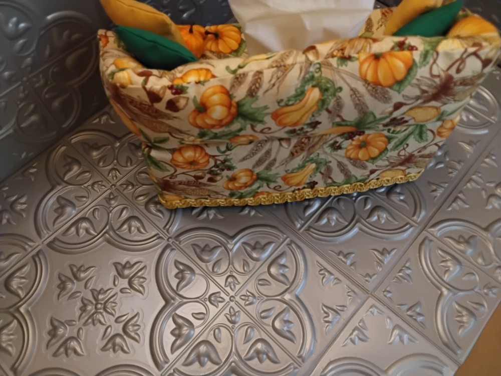 Pumpkin Harvest Sofa Tissue Box Cover Free Tissues