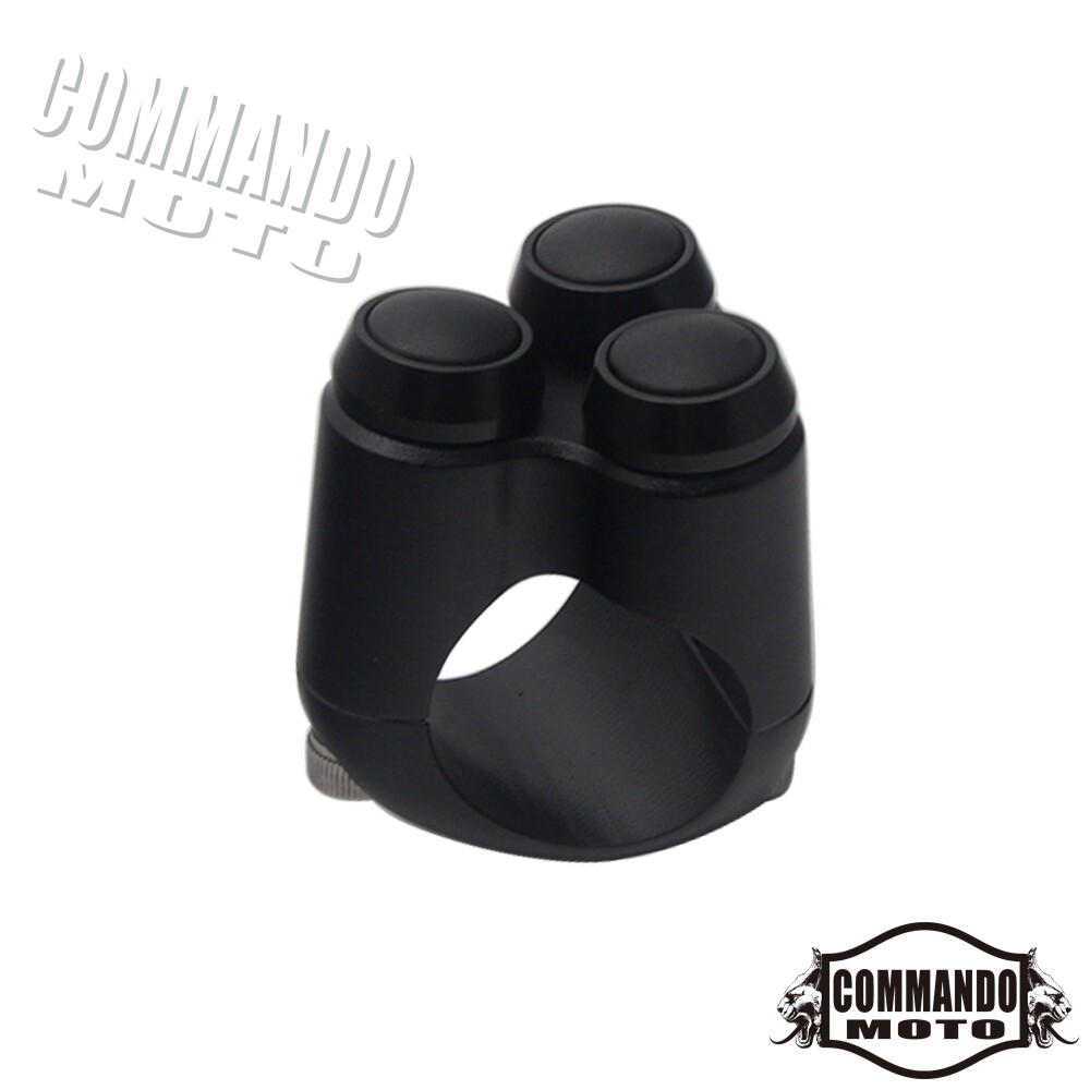 3 Button 7/8" Handlebar Control M-Switch For Harley Cafe Racer Bobber Chopper