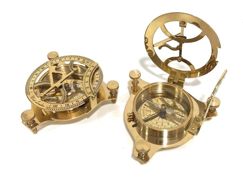 Sundial Compass Solid Brass Sun Dial