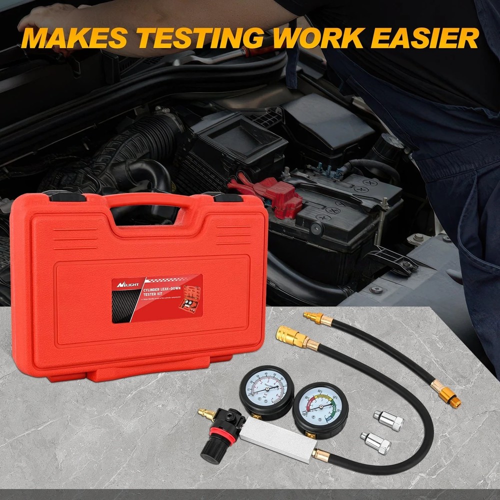 Nilight 5 pcs Cylinder Leak Down Tester Kit, new open box