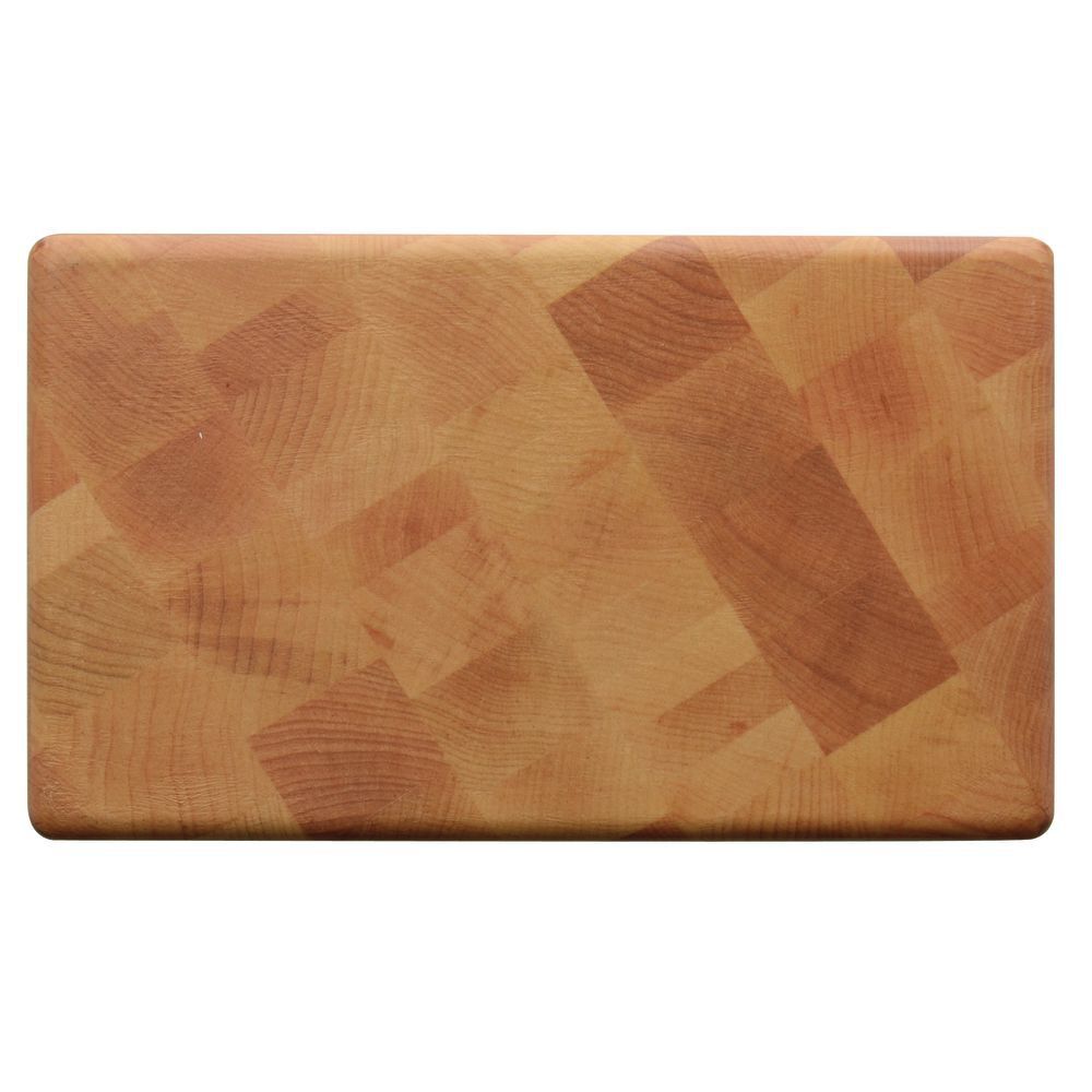 HUBERT Display Riser Butcher Block Look Rectangular Made of Melamine and Bamboo