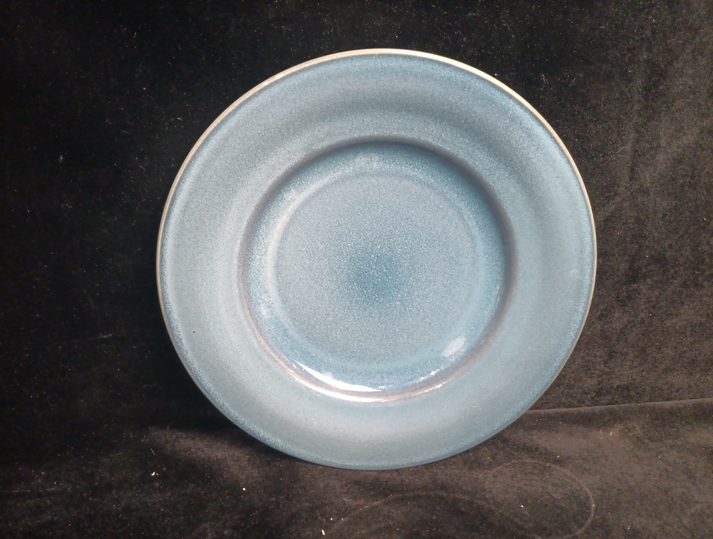 Pier 1 ALPINE BLUE Dinner Plate Solid Ironstone Brazil 10.75"W Set 5
