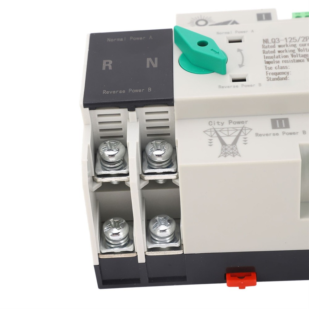 2P 110V 63A Power Automatic Transfer Switch PV Circuit Changeover Switch