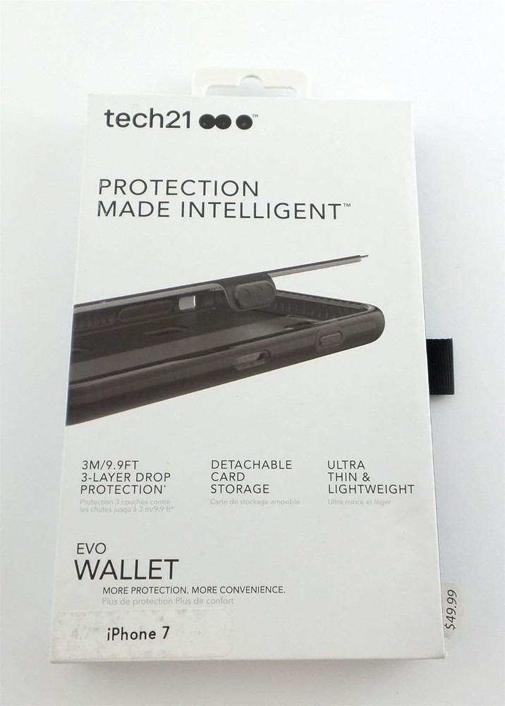 Tech21 Evo Wallet Flip Case Cover with FlexShock for Apple iPhone 7 and 8