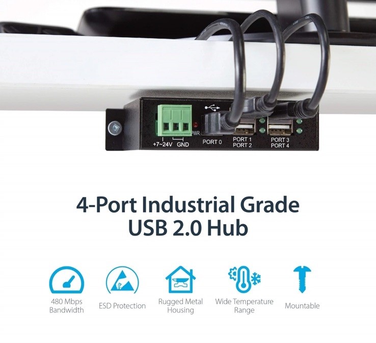 StarTech 4-Port USB 2.0 Hub ST4200USBM Open Box