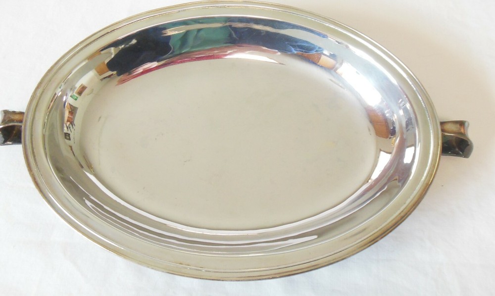 Knickerbocker Silver Co. Art Deco Silverplate Covered Serving Dish Mono