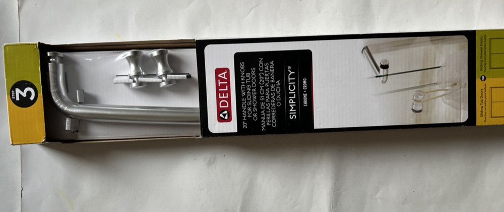 Delta - SDBR011-PC-R - 20" Handle w/ Knobs For Shower Doors Chrome