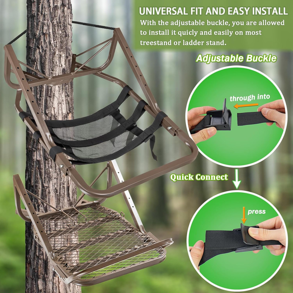 Tree Stand Seat Replacement for Hunting, Lightweight Mesh Replacement Seat for L