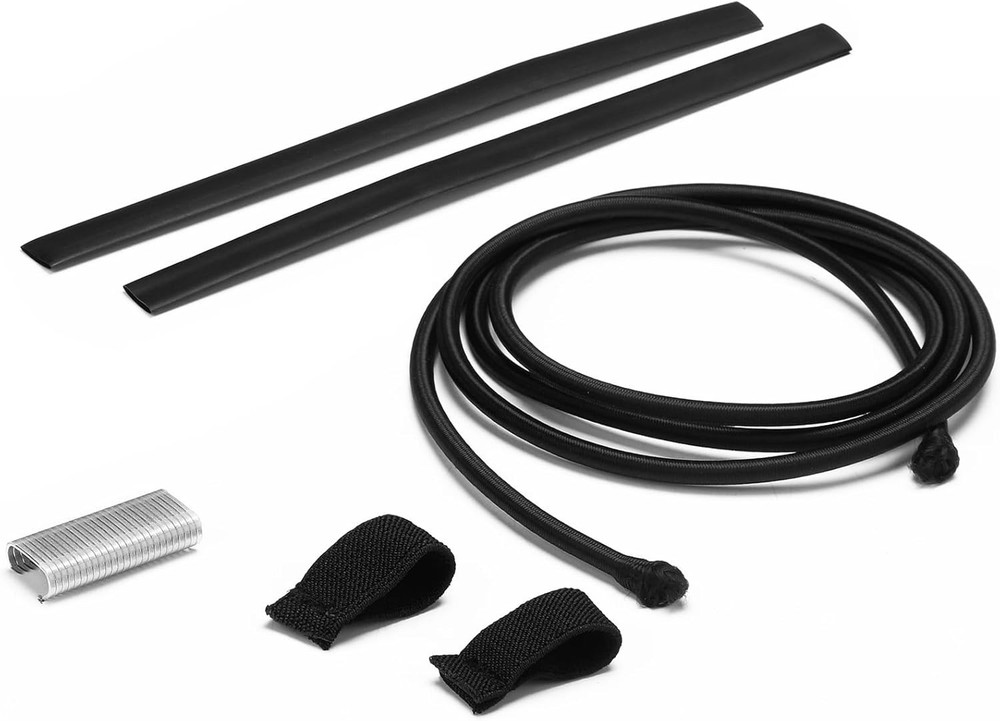 2 Pcs Replacement Wakeboard Tower Rack Bungee Cords Length 53", black