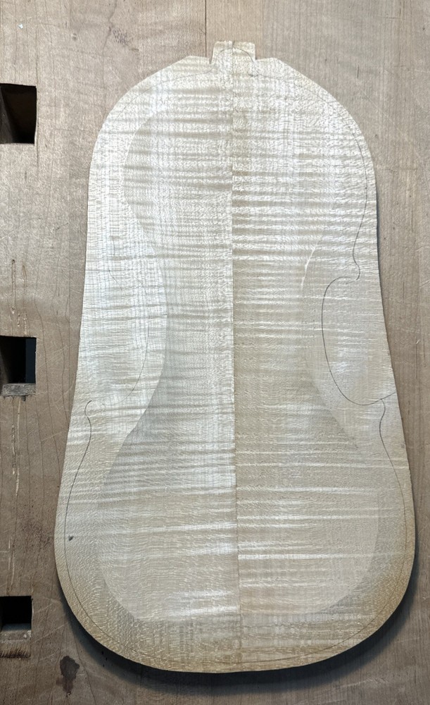 Old Flamed Maple Pre carved Violin Back