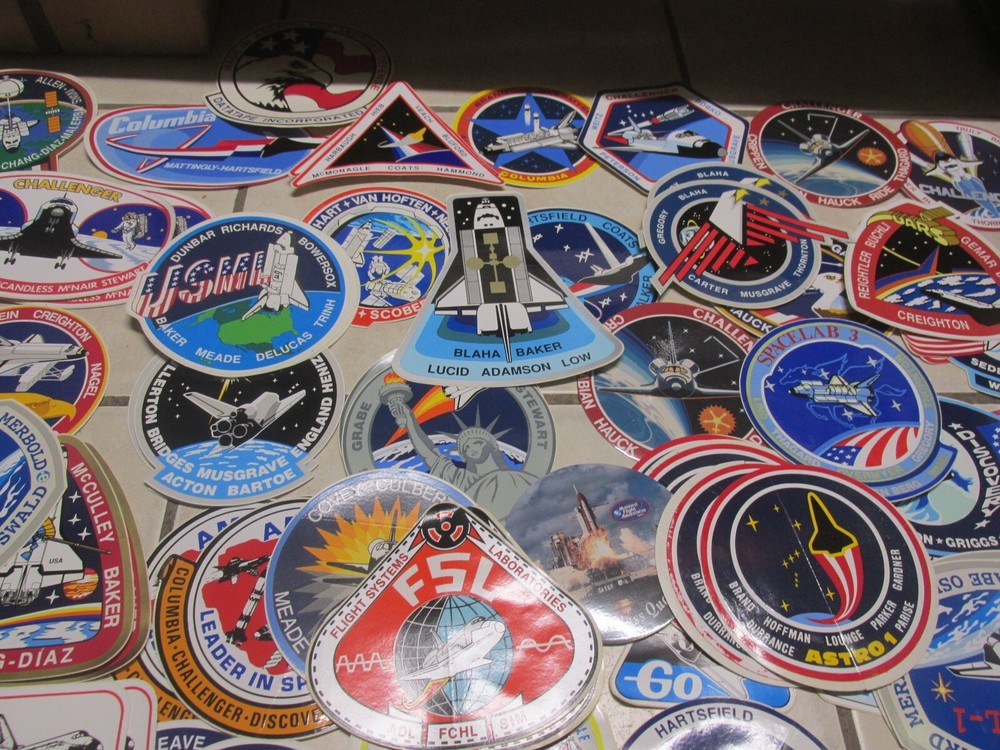 NICE MIXED LOT OF 79 Space Shuttle Decals