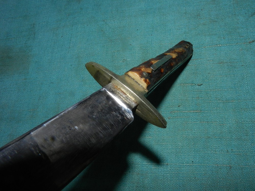 19th century Sheffield stag handle boot knife