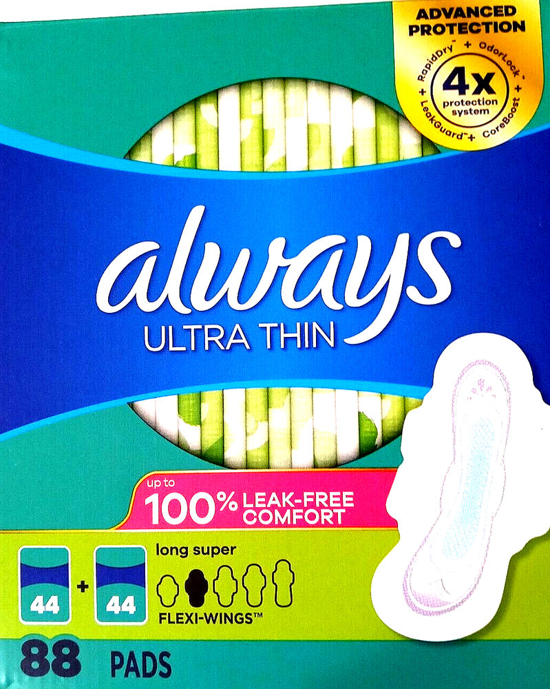 Always Ultra Thin Advanced Protection (4x Protection System) 88 Pads Size 2