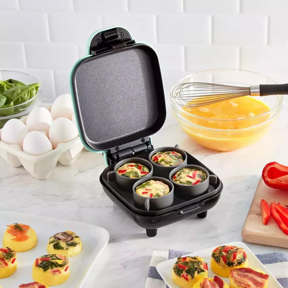 Dash Egg Bite Maker Blue Aqua Teal Countertop Egg Cooker NEW in Box