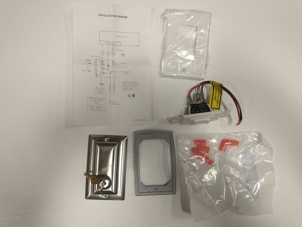 Da-Lite 98837 Locking Cover With 34398 3 Position Switch