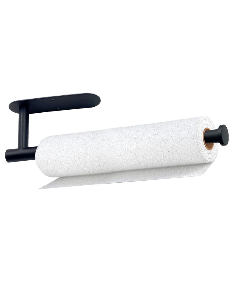 Paper Towel Holder Adhesive under Cabinet Rustproof Home Kitchen Wall Mounted