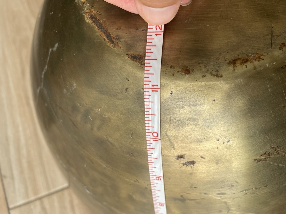 Pottery Barn Brass Large Bowl Planter Wavy Container Home Decor