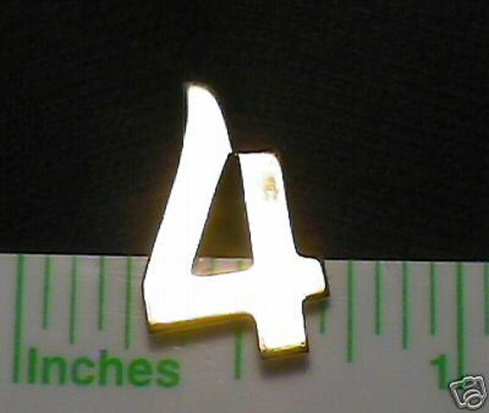 NUMERICAL LAPEL PIN EDUCATIONAL NUMERIC PIN NUMBER #4