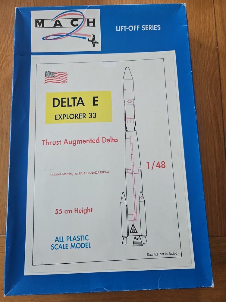 Mach 2 Delta E Explorer 33 1/48 Scale Rocket Model Kit – NASA Thrust Augmented D