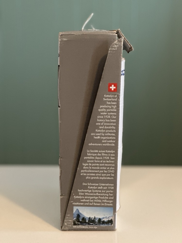 Katadyn Pocket Water MicroFilter for Backpacking & Emergency Preparedness 👀 box