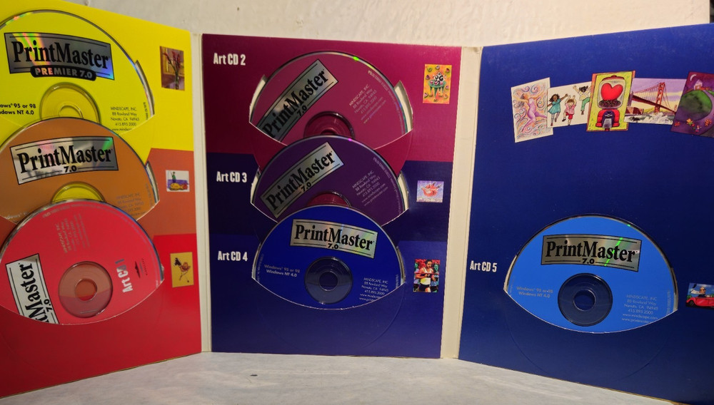 PrintMaster Premier 7.0 • Windows Graphics Desktop Publishing Software • 1998