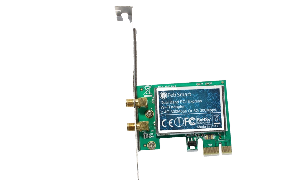 FebSmart FS-N600 Basic Edition PCI-E Wireless Card V3 300 Mbps WiFi Adapter Card