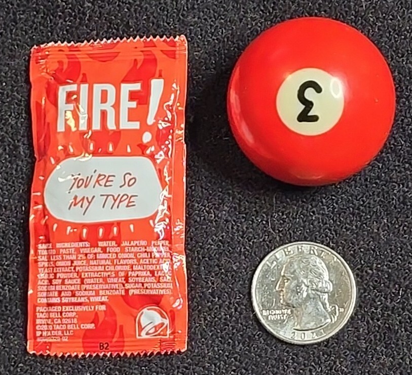 Replacement mini billiard Ball - Solid Red #3 Ball 1.5"