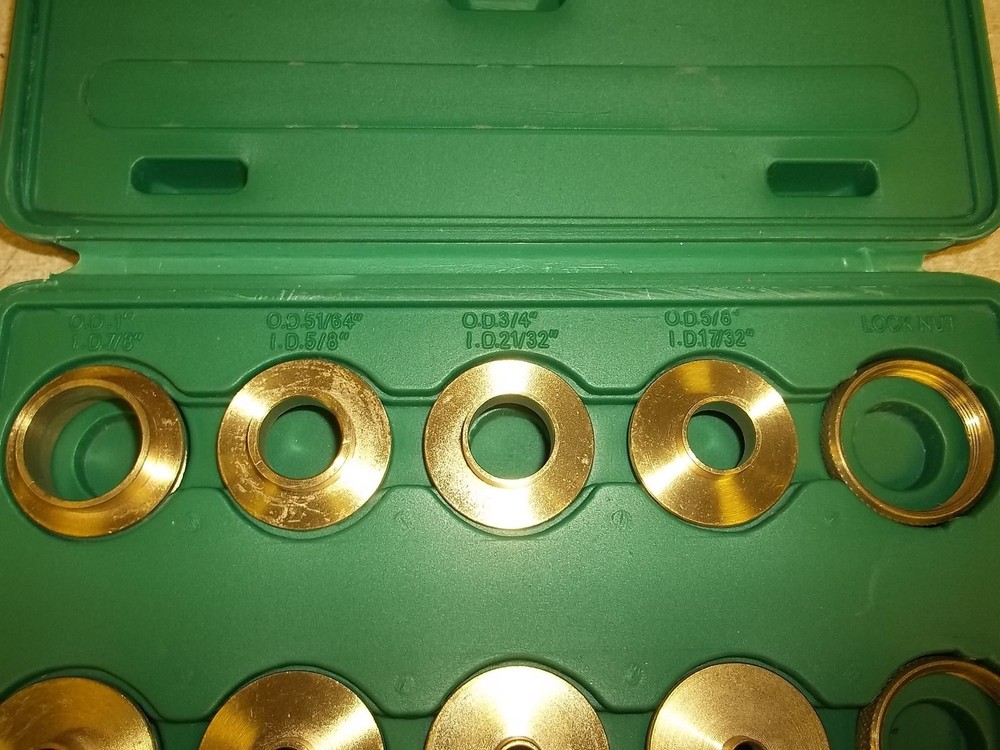 BRASS ROUTER TEMPLATE BUSHING GUIDE KIT SET Includes case free shipping