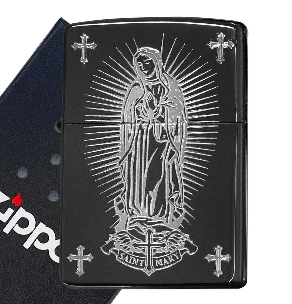 Zippo Maria Cross Antique Black Lighter