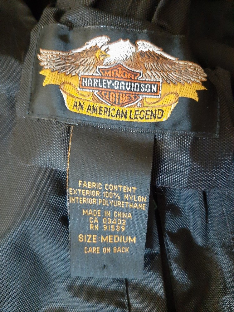 Harley Davidson Overall Bib Rain Pants, Size M