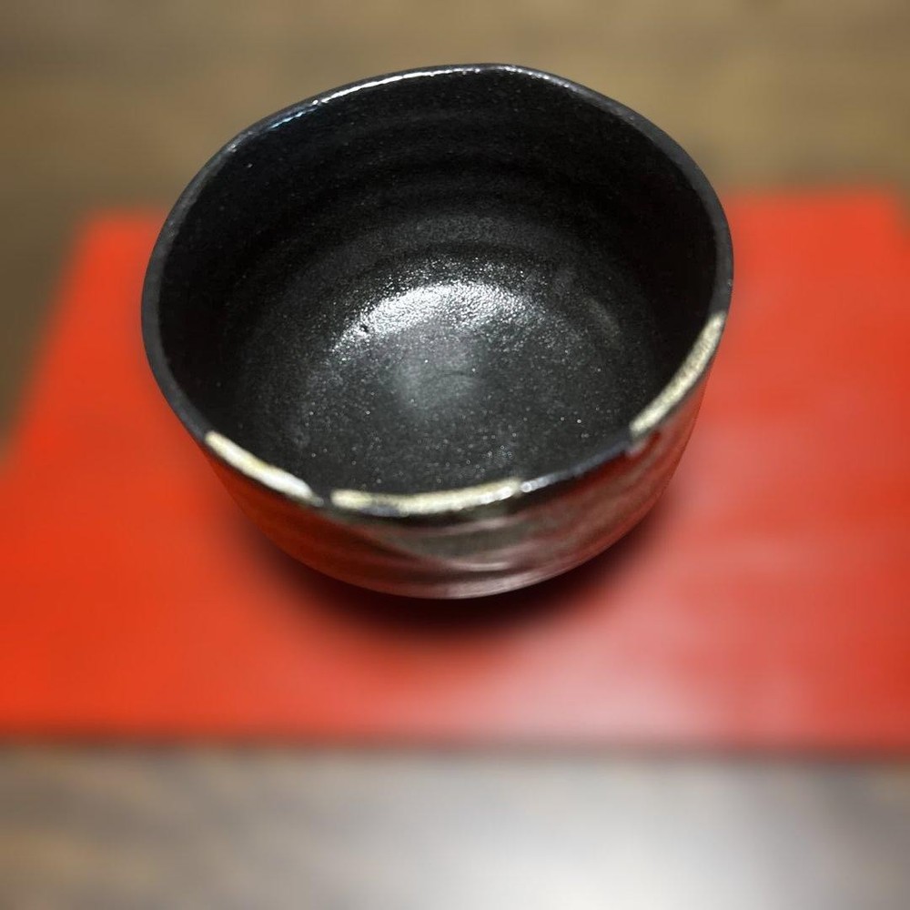 Tea Utensils black wave pattern
