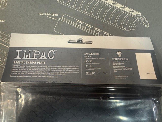 ProTech IMPAC-HT1 Handgun Threat/Spike 1 Plate 9X7