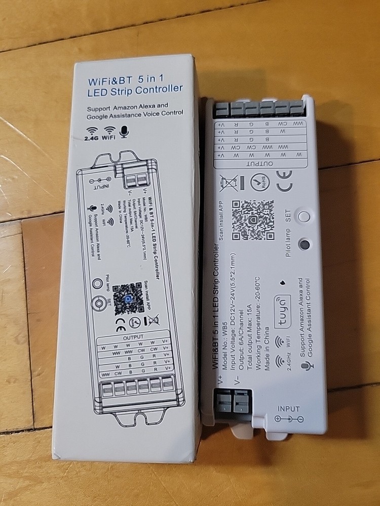 TUYA WiFi & BT 5 In 1 LED Strip Controller Model WB5Support Alexa & Google