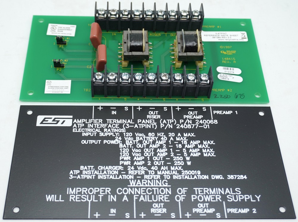 EST EDWARDS 3-ATPINT  ATP Interface Board - Fire Alarm Systems