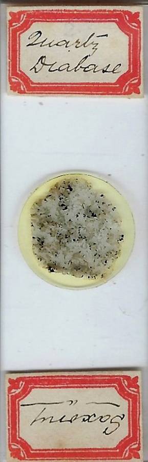 Quartz Diabase from Saxony Petrographic Microscope Slide