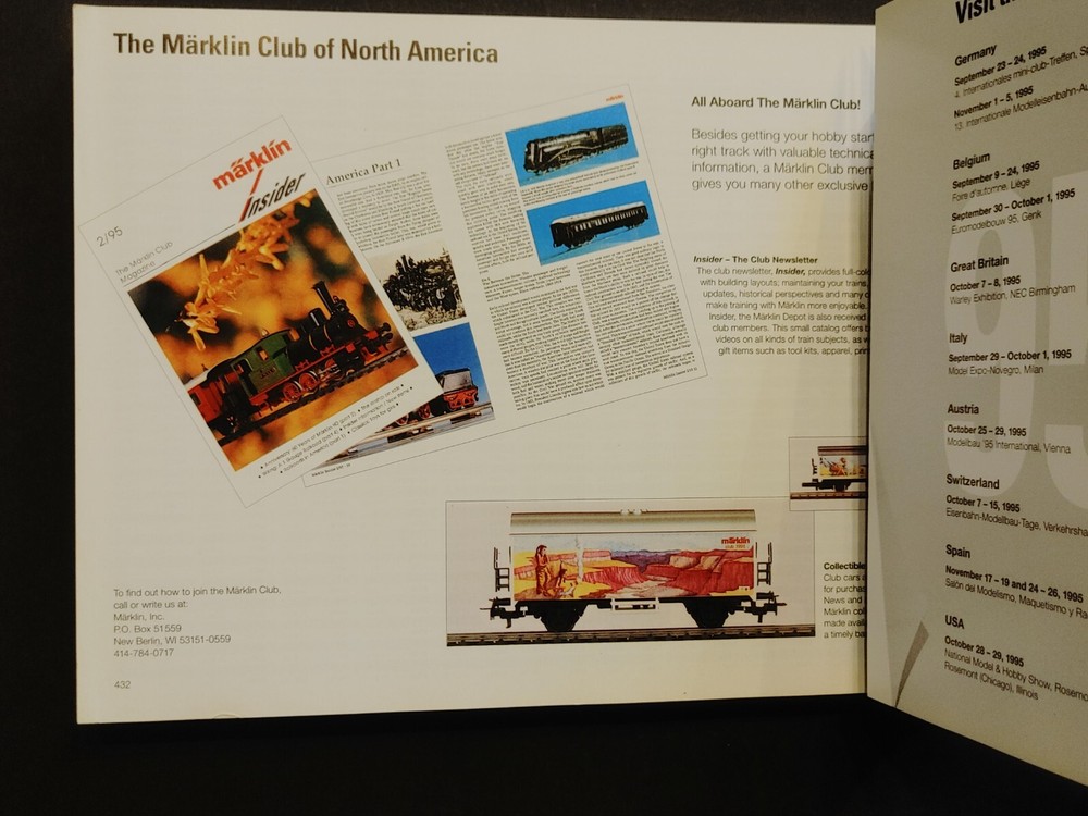 1995/96 E MARKLIN HO TRAIN CATALOG VG