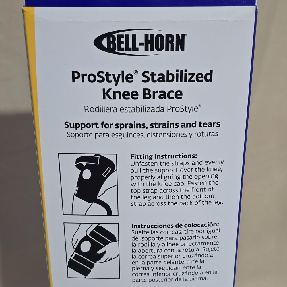 Bell-Horn ProStyle Stabilized Knee Brace Medium Open Patella Adjustable Support