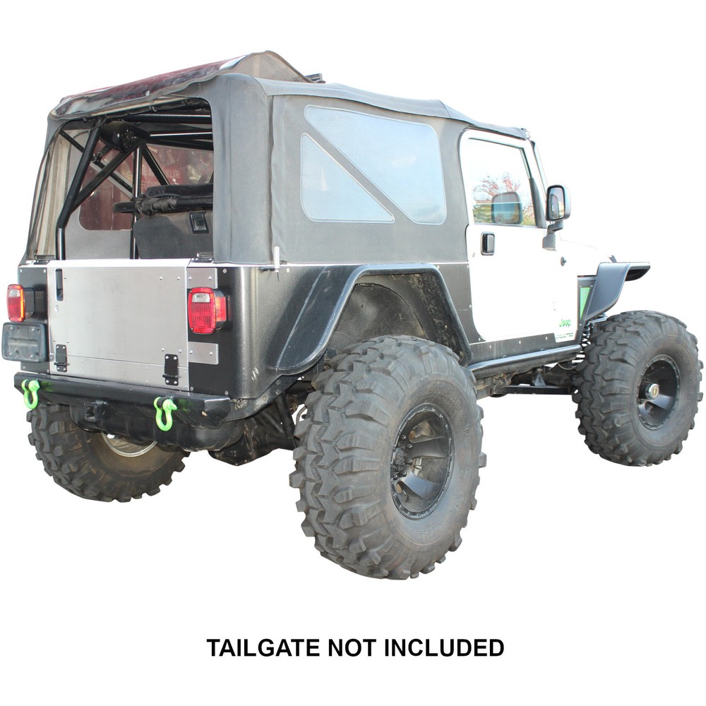 SWAG Jeep Wrangler "Flat Back" Aluminum Drop Down Tailgate Conversion Kit