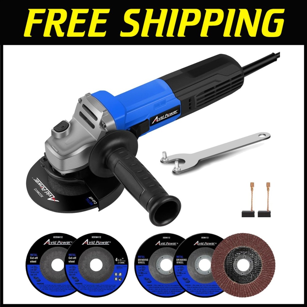 Compact 4-1/2" Electric Grinder Power Tool