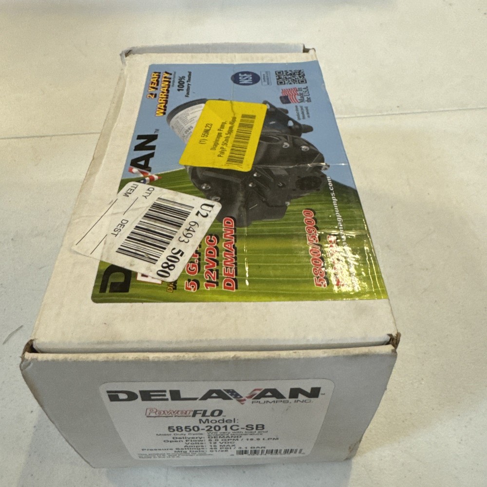 Everflo 5.5 GPM, 12 Volt, Diaphragm Pump for Devalan 5850-201C-SB, 5850201CSB