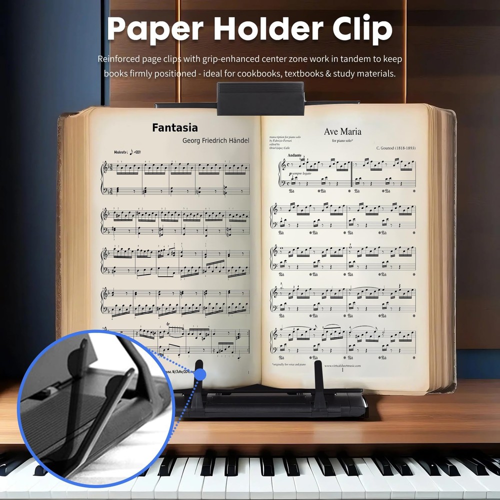Desktop Document Holder Paper Stand with 7 Adjustable Positions, Relieve Eyes...
