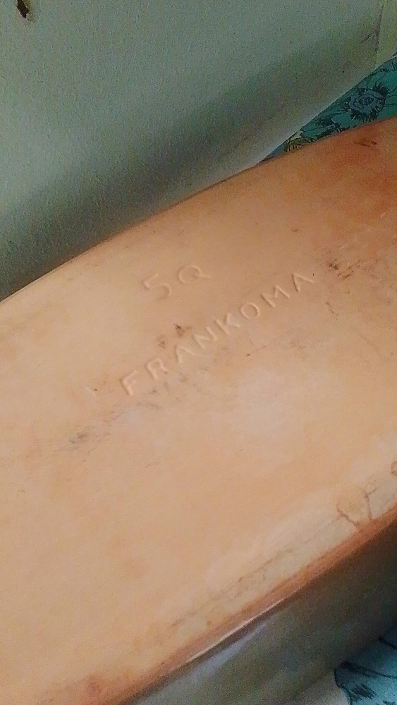 Frankoma 5 qt Ceramic Rectangular Baking Dish Beige Brown Model 5Q