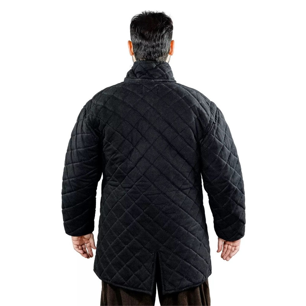 Medieval Gambeson – Renaissance Handmade Front-Buckled Canvas Cotton, Small,