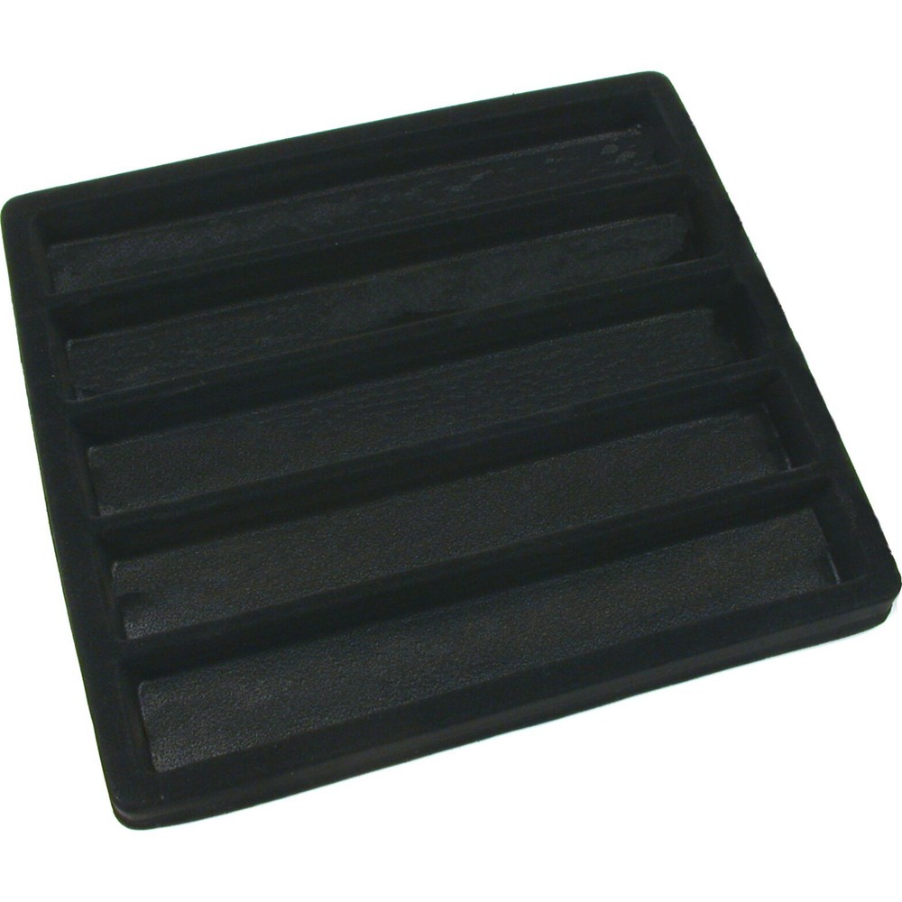Black Open Square Stackable Jewelry Display Tray w/ Black 5-slot Plastic Tray